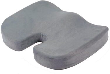 Ортопедична подушка для сидіння HomDSim з Memory Foam для стільця, авто, офісу та дому (сіра)