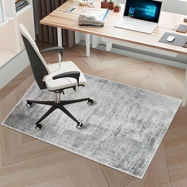 Підкладка під офісне крісло 90x120 см, сіра текстура | Захист для підлоги, килимок від ковзання | Для ламінату та плитки