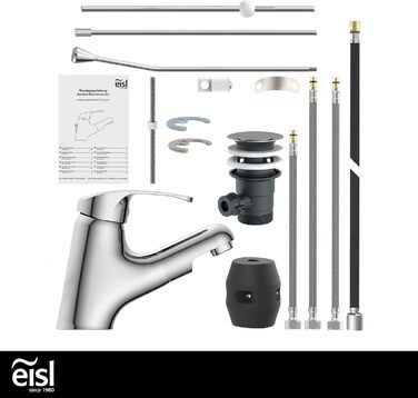 Змішувач для ванної кімнати Vico з висувною лійкою для миття волосся, водозберігаючий кран, хром