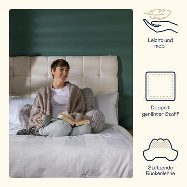 М'яке крісло-подушка для читання з підставкою для спини, Ведмедик, Сірий (1 шт.)