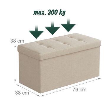 Relaxdays Складний табурет на 80 літрів з МДФ