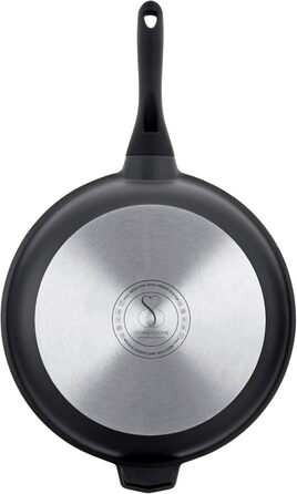 Сковорода-гриль Stone&Stone 28x28 см | Професійна сковорода для стейків | Німецьке антипригарне покриття GREBLON C3+ без PFOA | Знімна ручка | Підходить для індукції, газу та духовки | Для приготування барбекю з щипцями (32 см)