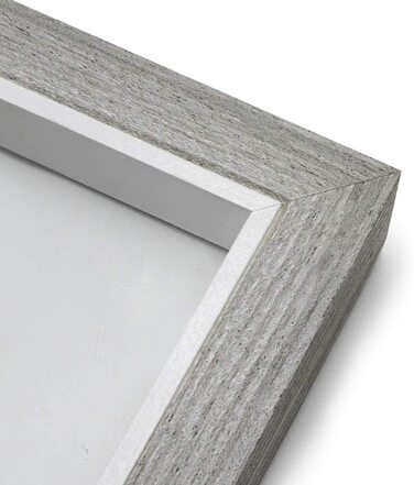 Рамка для фотографій Afuly 13x18, Біла дерев'яна рамка для фотографій, настінна або настільна, Сучасний потертий декоративний подарунок, набір з 2 предметів (сірий, 10x15 см)