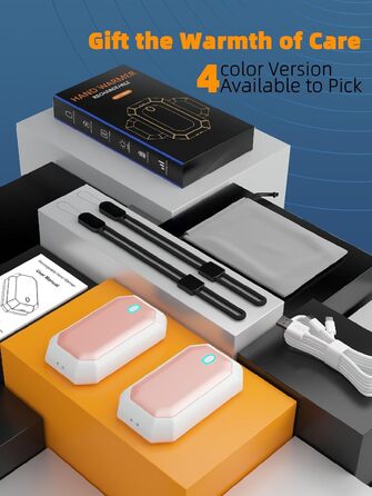 Електричний грієчка для рук ITSHINY, 2 шт. - багаторазовий, 3 режими нагріву, USB-зарядка, для чоловіків, кемпінгу та полювання (рожевий)