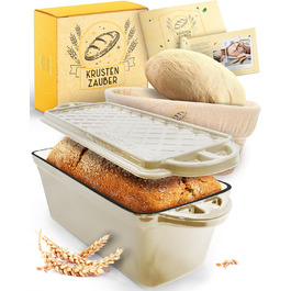 Форма для випікання хліба з емальованого лиття заліза з кришкою та кошиком для підйому тіста - 28 см, ідеальна для випікання хліба, тостів та інших виробів, аксесуари для випікання, brotform, brottopf