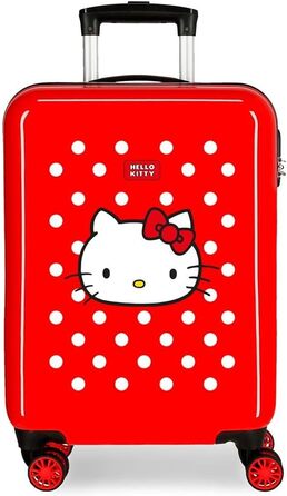 Валіза каюти Hello Kitty Castle червоний 38x55x20 см Кодовий замок ABS з твердою оболонкою 35 л 2,3 кг 4 колеса ручна поклажа Валіза салону Гранат