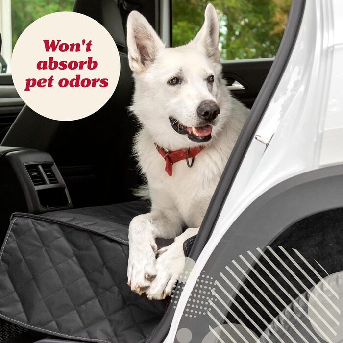 Чохол на автокрісло для собак Lusso Gear, захищає від подряпин, потертостей, линяння, бруду, 100 водонепроникний, нековзний, підходить для легкових автомобілів, вантажівок, позашляховиків (сірий/чорний)