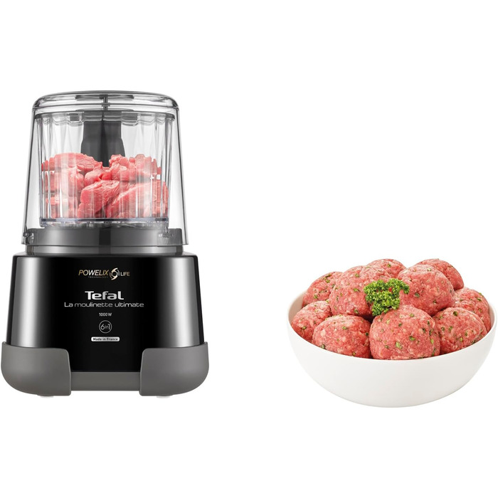 Подрібнювач Moulinex La Moulinette Ultimate, електричний, 1000 Вт, 350г/550мл, 5 функцій, чорний (DP810810)