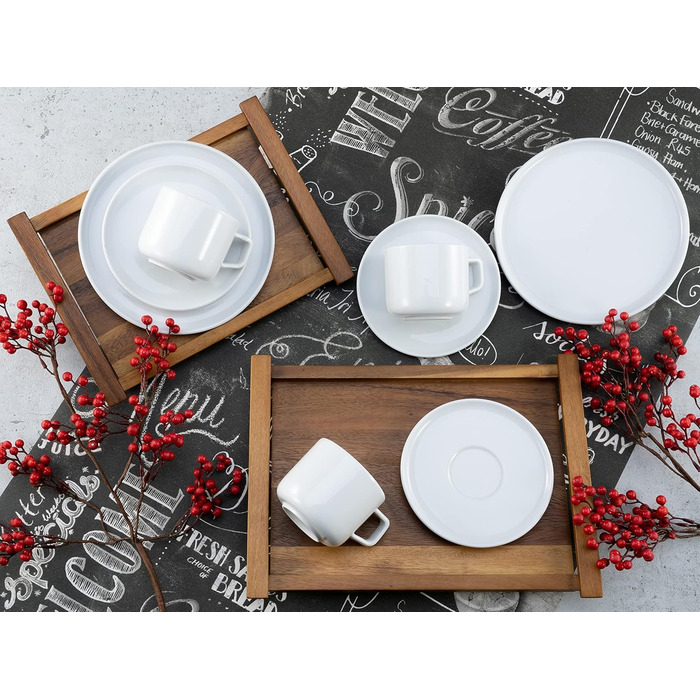 CreaTable Серія Chef Collection: 18-частинний порцеляновий сервіз для 6 осіб, Made in Europe