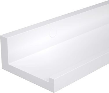 Полиця настінна SONGMICS, 2 шт, 10x80 см, біла - для книг, фото, в вітальню, спальню, ванну, кухню LWS080W01