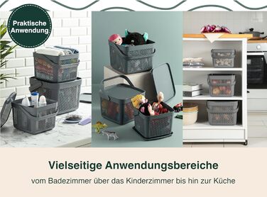 Набір контейнерів для зберігання картоплі, цибулі та часнику Uandu (3 шт., 5л, антрацит)