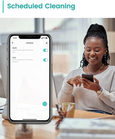 Робот-пилосос LEFANT M320 з функцією миття, потужність 6000 Па, зони заборони, для твердих підлог та килимів, керування через додаток/Alexa, розпізнавання килимів (M1)