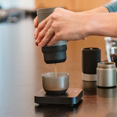 WACACO Exagram Pro: Цифрова кухонна вага з таймером, супер-міні, 3 режими (Espresso), акумуляторна, чорна