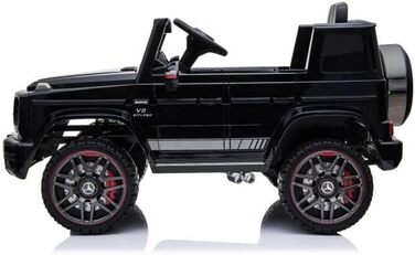 Дитячий електромобіль Mercedes G-Class 12V RIRICAR, чорний, з пультом керування