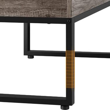 Журнальний столик Yaheetech з регульованим верхнім підйомом Верхній журнальний столик Стіл для вітальні Відокремлений прихований диванний стіл для зберігання Міцний металевий каркас (дерево темно-коричневого кольору)