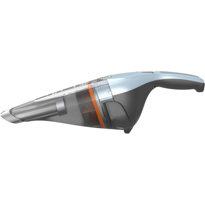 Акумуляторний ручний пилосос BlackDecker NVC215WA-QW Dustbuster (без мішка - акумуляторний пилосос 7,2 В пилосос без мішка з щілинною насадкою, щіткою для м'яких меблів і зарядною док-станцією з настінним кріпленням), 385 мл (небесно-блакитний, унікальний