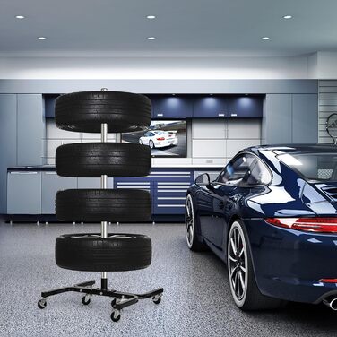 Стійка для шин на коліщатках - органайзер для зберігання автопокришок, до 150 кг