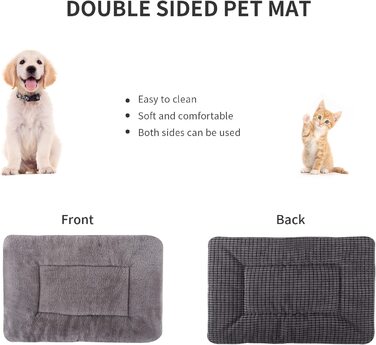 М'яка і тепла подушка для кішок, м'яка подушка для кішок подвійного призначення, подушка для дивана для домашніх тварин PS085 (75X50 см, сірого кольору) 75x50 см, сіра