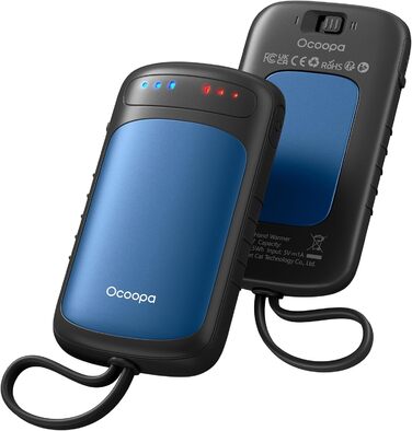 Електричний грівець для рук OCOOPA UT5 DuoHeat (синій): миттєве нагрівання, 8 годин роботи, для кемпінгу, полювання, подорожей, подарунок для чоловіків