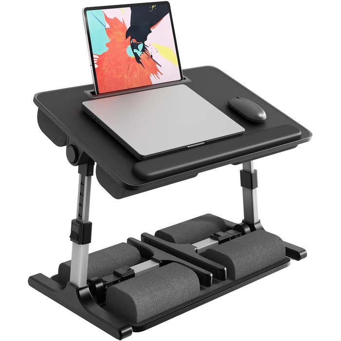 Стіл для ноутбука PUTORSEN - регульована висота та кут нахилу, 58 x 37 см, чорний