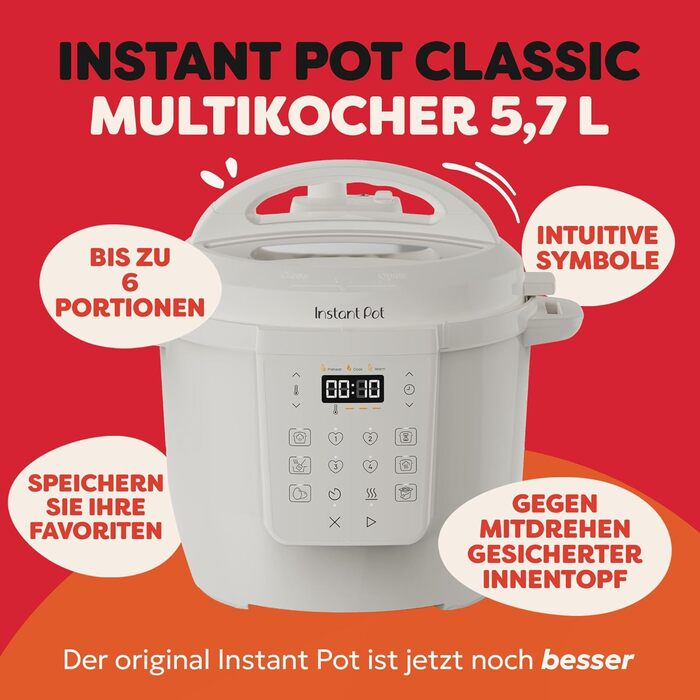 Мультиварка Instant Pot 5.7L 7-в-1 - мультикухня, сковорода, рисоварка, йогуртниця, пароварка, підігрівач