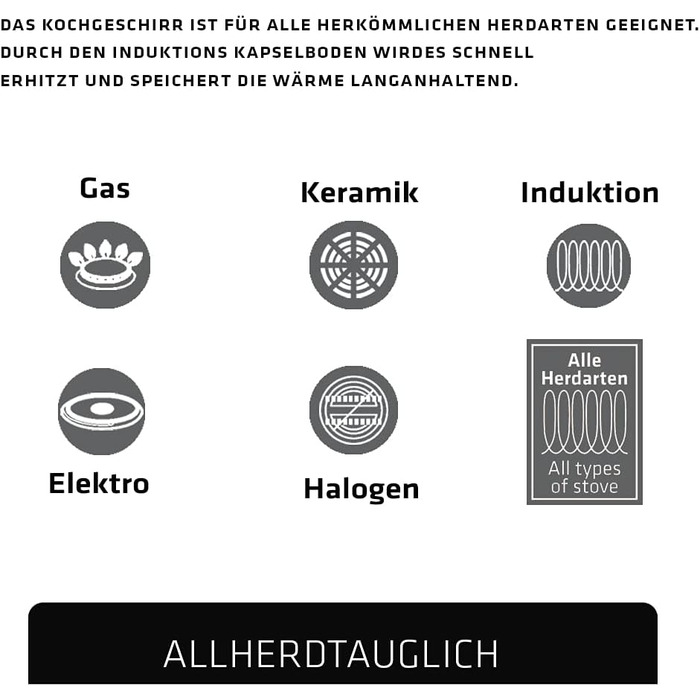 Каструля Berndes Injoy Special Edition з нержавіючої сталі, 5 літрів, з кришкою, для всіх типів плит (індукція)