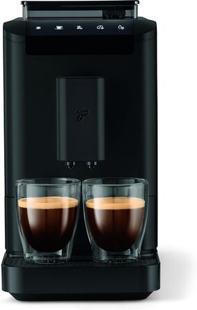 Повністю автоматична кавомашина Tchibo Esperto2 Caff з функцією 2 чашок для пінки кави та еспресо, (All Black)