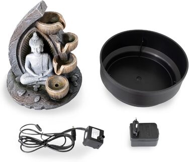 Фонтанчик для дому Lemodo Zimmerbrunnen Buddha (Дх'яна, круглий)