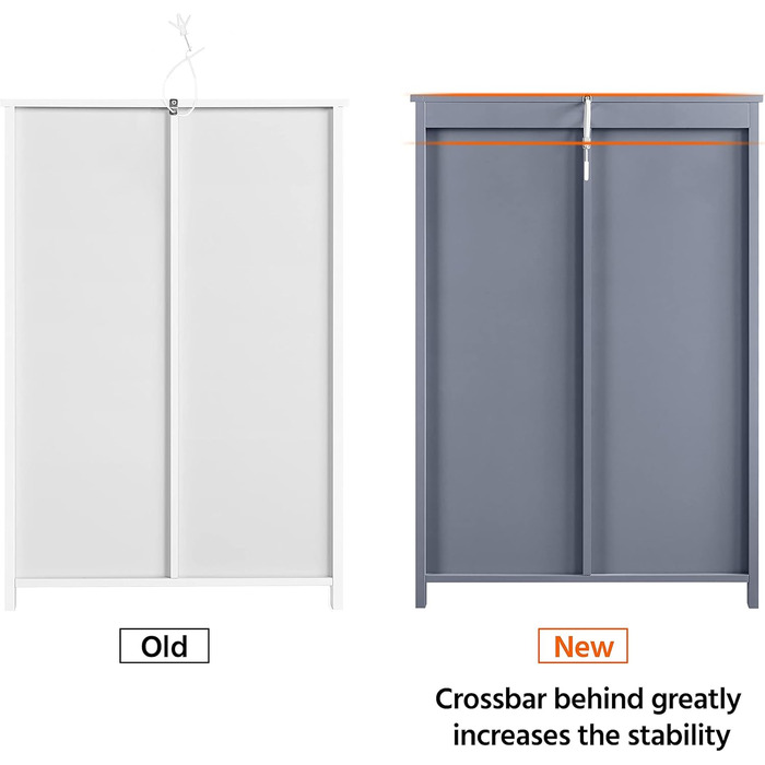 Шафа для ванної кімнати Yaheetech з 4 шухлядами та 2 дверцятами, підлогова шафа-комод для ванної, вітальні, коридору, кухні, білий, 81 x 30 x 83 см