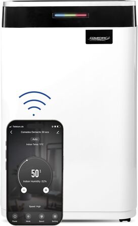 Demecto 16 eco WiFi - Потужний осушувач повітря (16 л/24 год) з Wi-Fi, для приміщень до 65 м², керування через додаток
