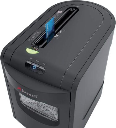 Шредер Rexel REM820 для документів, мікроріз, ручний привід, 23 л, чорний