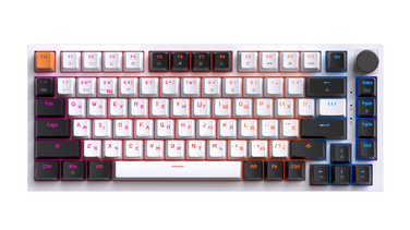 Бездротова механічна клавіатура GamePro Asgard Valhalla (MK160W Pro) 75% QLAB orange switches