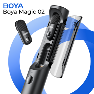 Бездротовий мікрофон BOYA Magic-02 Type-C/Lightning Black