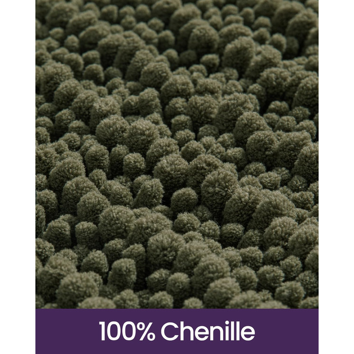 Килимок для ванної кімнати DEXI, м'який, поглинаючий, з дрібного ворсу, 50,8 x 81,3 см, оливковий