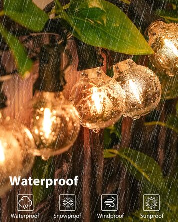 Ланцюжок прикрас BTfarm 13M з 18+1 LED, димування, таймер, для саду, тераси, вечірок. Водостійкий, тепле світло, з пультом ДУ.