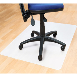 Протиковзкий килимок для захисту підлоги Marvelux ECO офісне крісло для твердої підлоги та килимової плитки 73x117см біла накладка на офісне крісло з нековзною підкладкою прямокутна екологічно чиста поліпропіленова плоска упаковка 73 x 117см