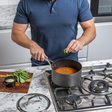 Набір посуду Ninja Foodi ZEROSTICK 5-piece з кришками, антипригарне покриття, алюміній, індукційний, для духовки та посудомийної машини, нержавіюча сталь, сірий