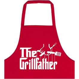 Фартух для барбекю чоловічий The Grillfather BBQ чорний однотонний