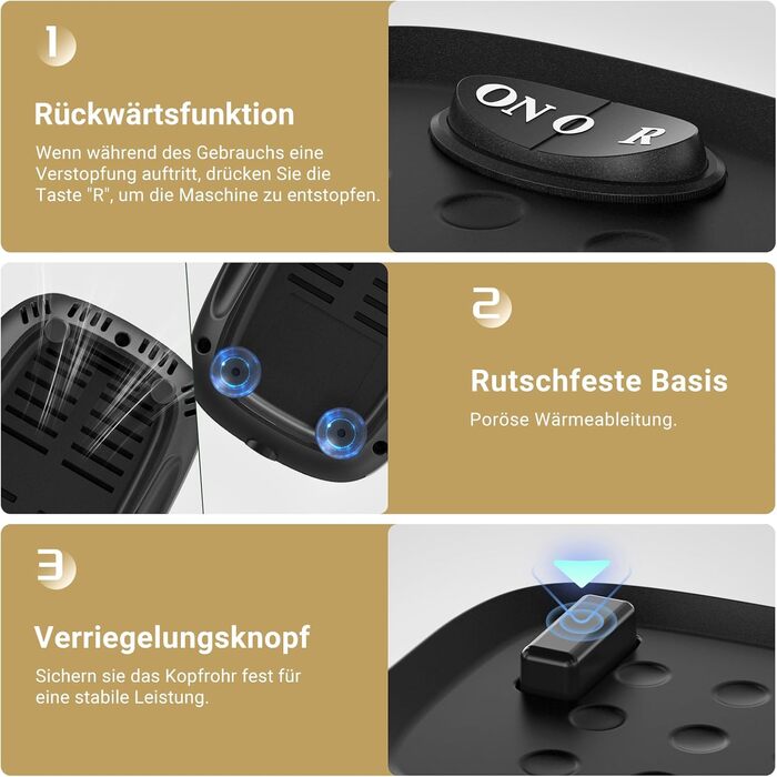 М'ясорубка електрична AAOBOSI 3-в-1, 2800 Вт, нержавіюча сталь: з насадками для ковбас та кубебе, 2 ножі, 3 решітки для дому