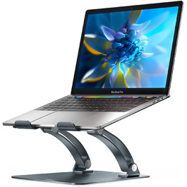 Підставка для ноутбука NULAXY, регульована висота, з вентиляцією, для MacBook, Dell, Samsung, Acer, Huawei - чорна (B-Gray)