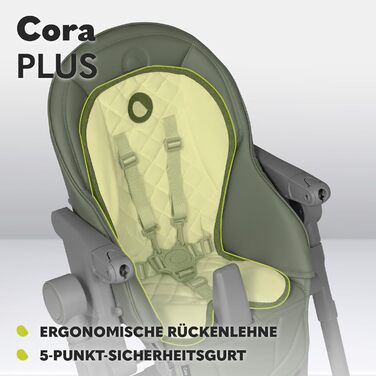 Дитячий стільчик Lionelo Cora Plus 2 в 1 (6-36 місяців), регулювання висоти, ігровий брусок