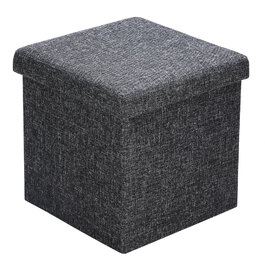 Складаний пуф темно-сірого кольору 38x38x38 см