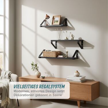 Набір полиць для стін Relaxdays (3 розміри)