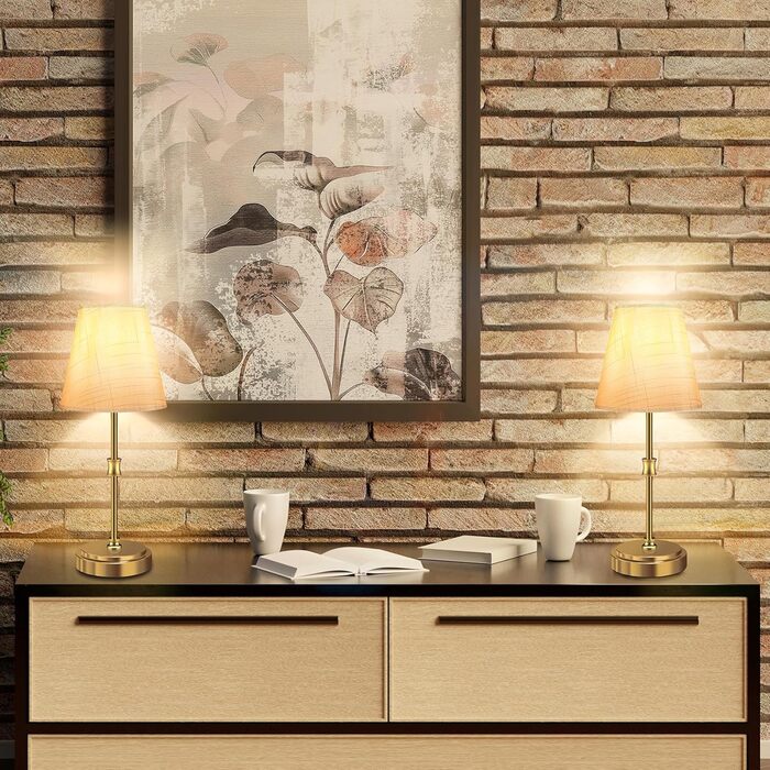 Настільна лампа Totofac 2 шт. з торшером, сенсорне керування, 3 рівні яскравості, тепле біле світло, LED, сучасний дизайн, ручна робота, для спальні, вітальні, офісу