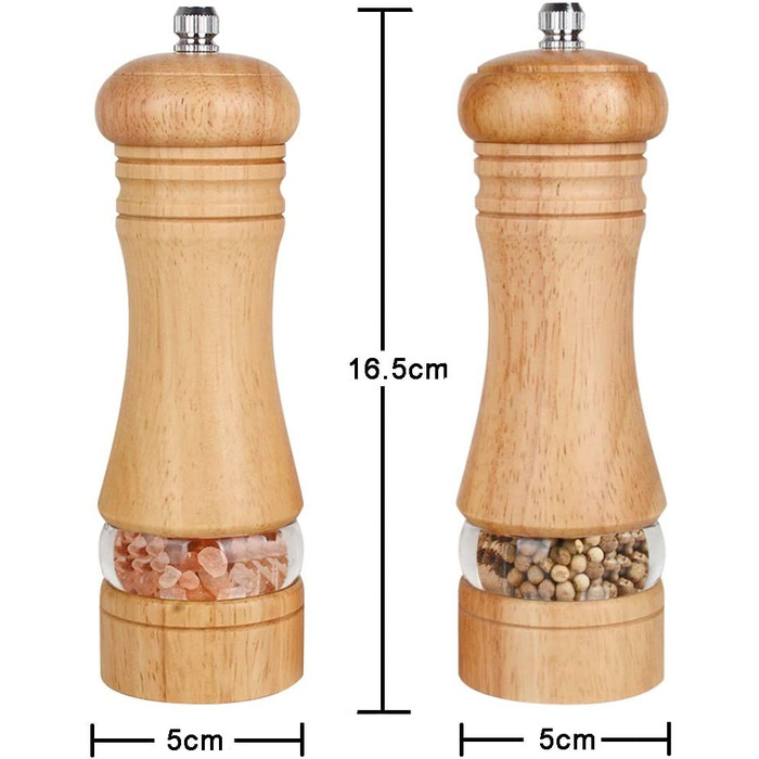 Млини для спецій Haomacro 2 шт 16,5 см бежеві