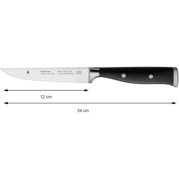 Набір ножів WMF Grand Class 6-частинний з бруском, нержавіюча сталь, Made in Germany