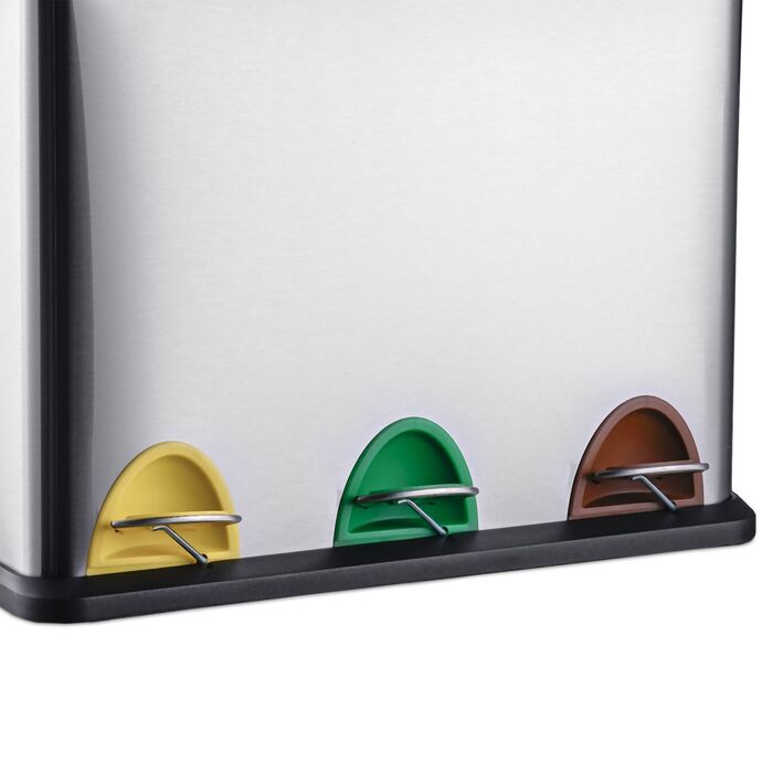 Відро для сміття Relaxdays на кухню, 3 відра по 8 л