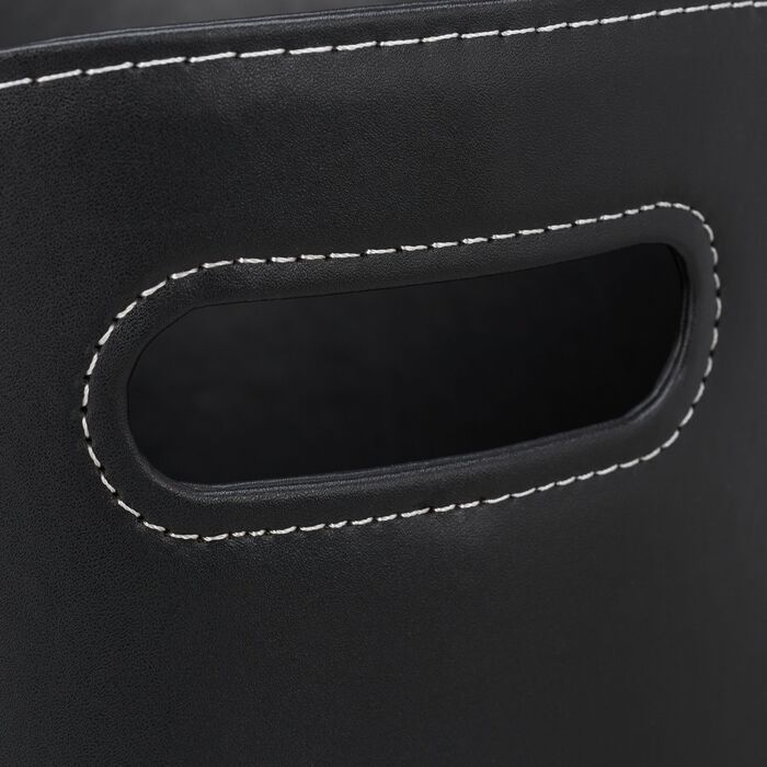 Кошик для дров Relaxdays, штучна шкіра, чорний