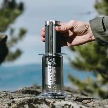 Ручна кавомолка AeroPress - портативна кавомолка з титановим покриттям, 60 ступенів помелу, для AeroPress, еспресо, френч-прес, мока-кава