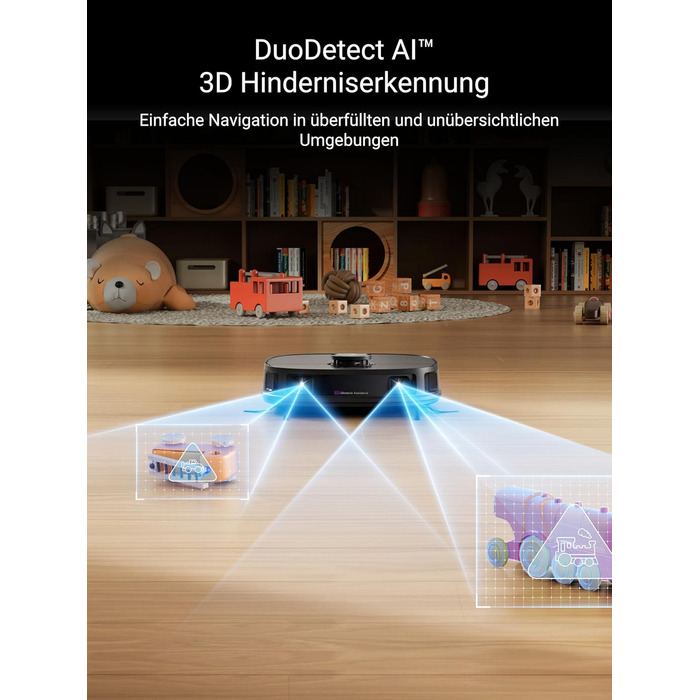 Робот-пилосос EUREKA J12 Ultra з функцією миття підлоги (самостійне очищення, миття та сушка), потужність всмоктування 5000Pa, обертова функція миття, Dual-LiDAR навігація, 3D уникнення перешкод, білий (чорний)